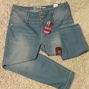 High rise sculpting skinny jeans